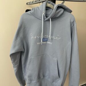 Santorini Greece Blue Hoodie